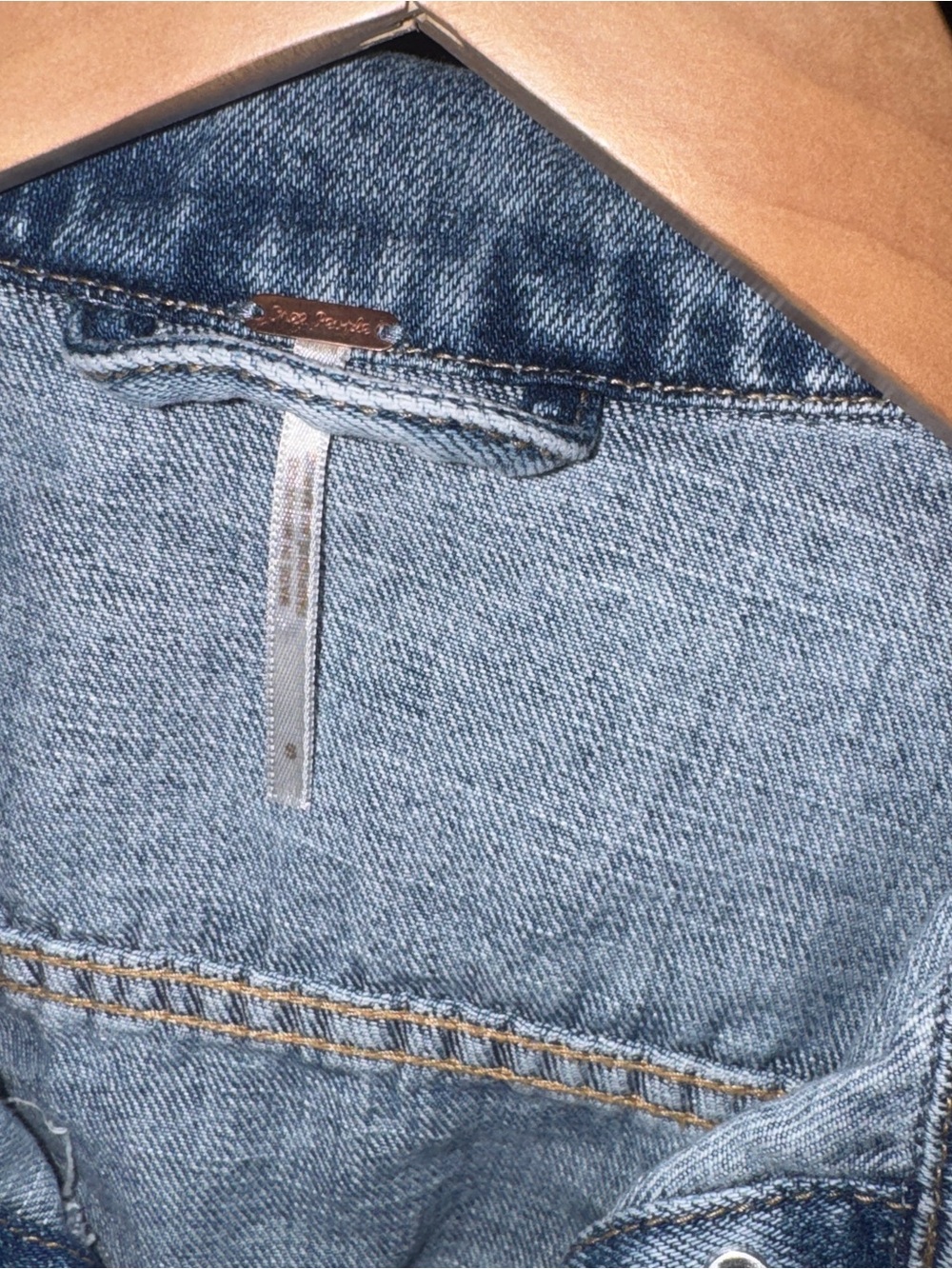 Free People Rumors Blue Denim Jacket - Picture 3 of 4